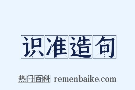 识准造句是什么意思的图片
